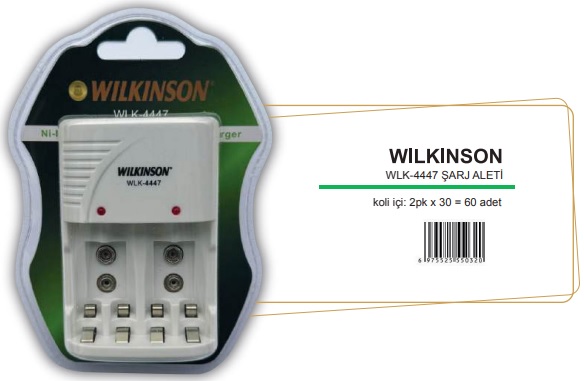 WILKINSON 4'lu Pil Şarj Aleti - WLK-4447